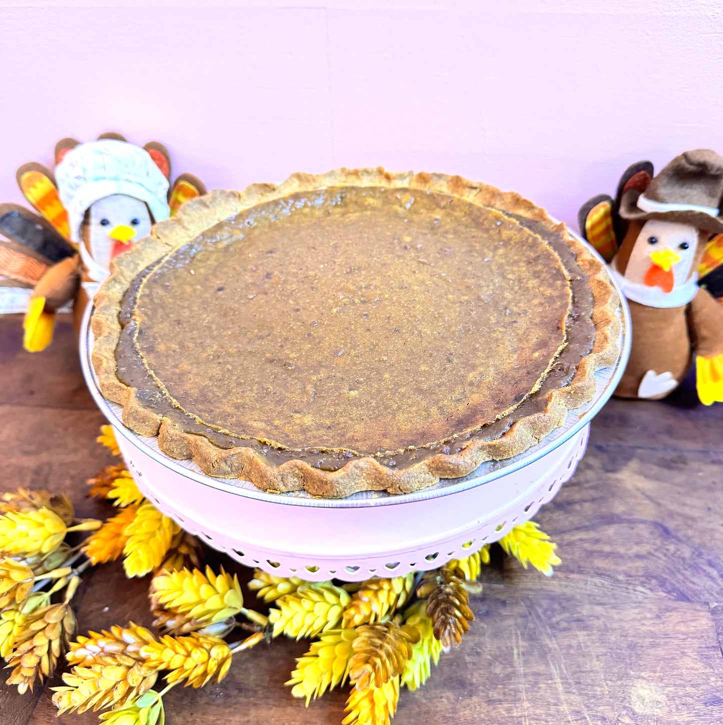 Tangy Pumpkin Pecan Pie with 'Ulu Crust