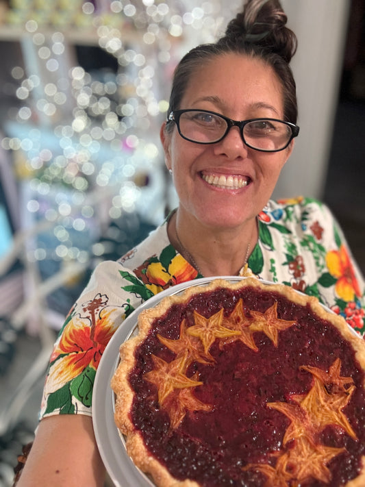 Mango Hibiscus Pie